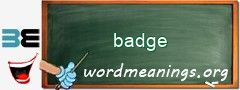 WordMeaning blackboard for badge